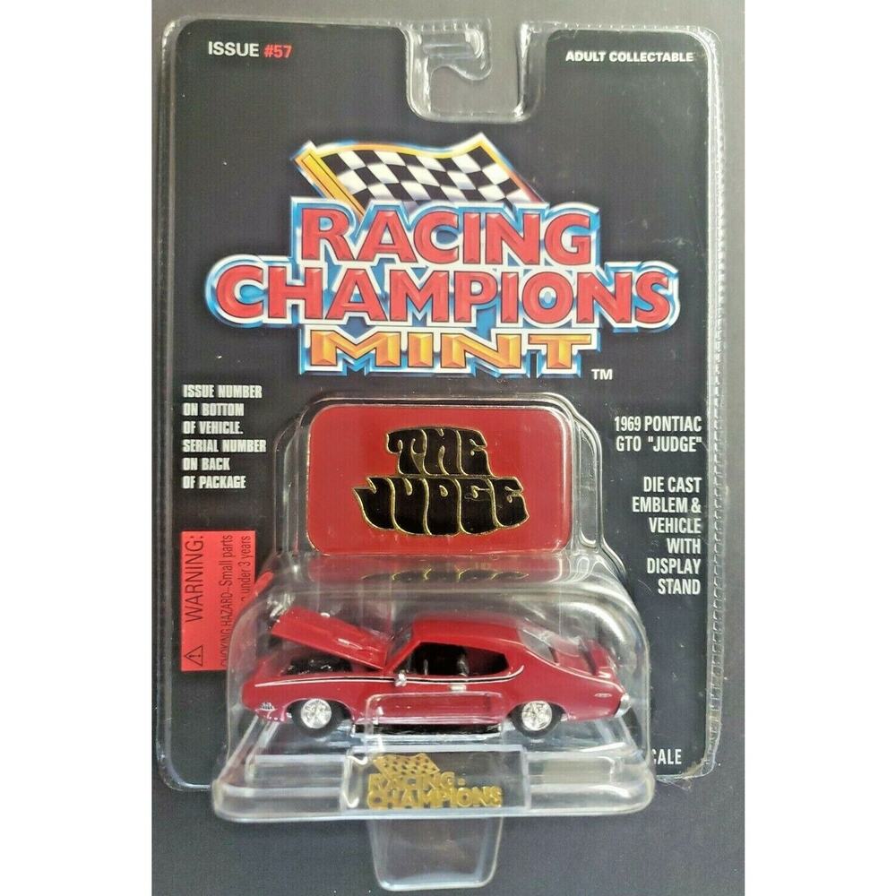 1996‎ Racing Champions Mint 1969 Pontiac GTO Judge #57 1:62 Red HW4